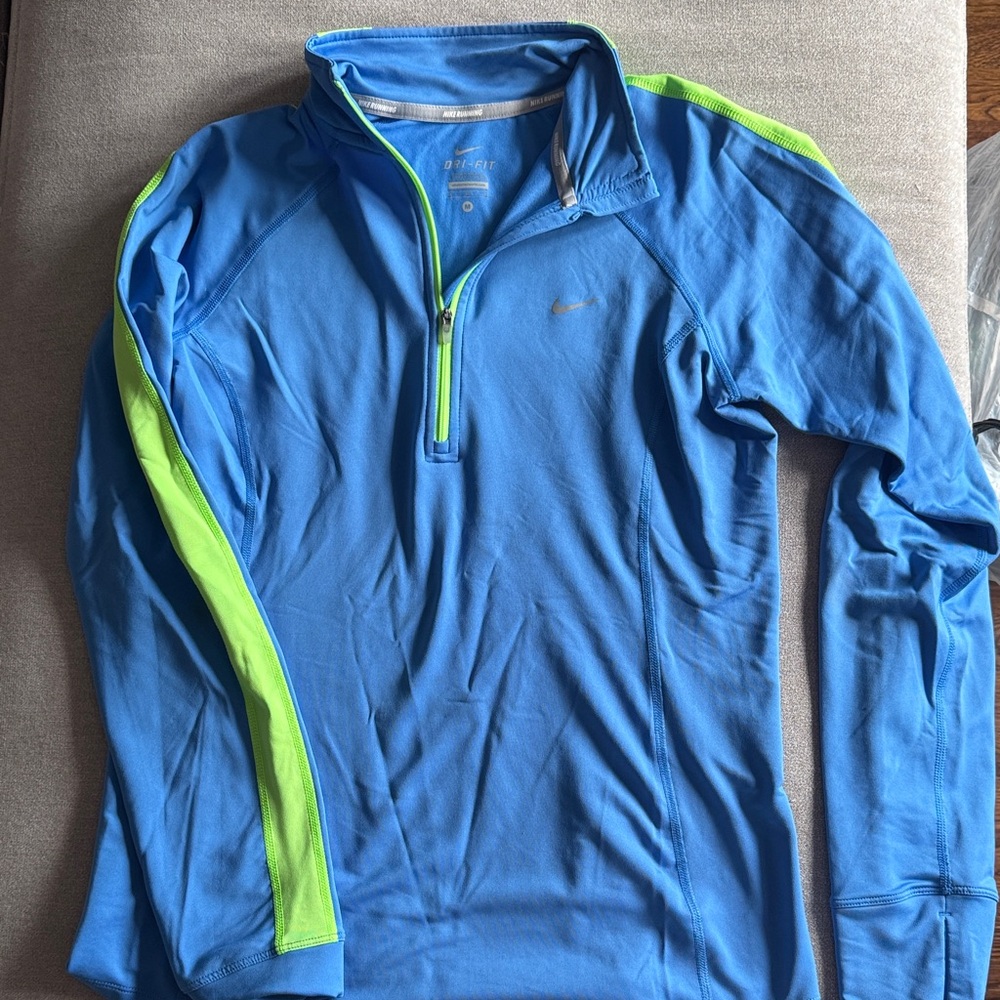 Nike Performance Jacket in Blue and Neon Green